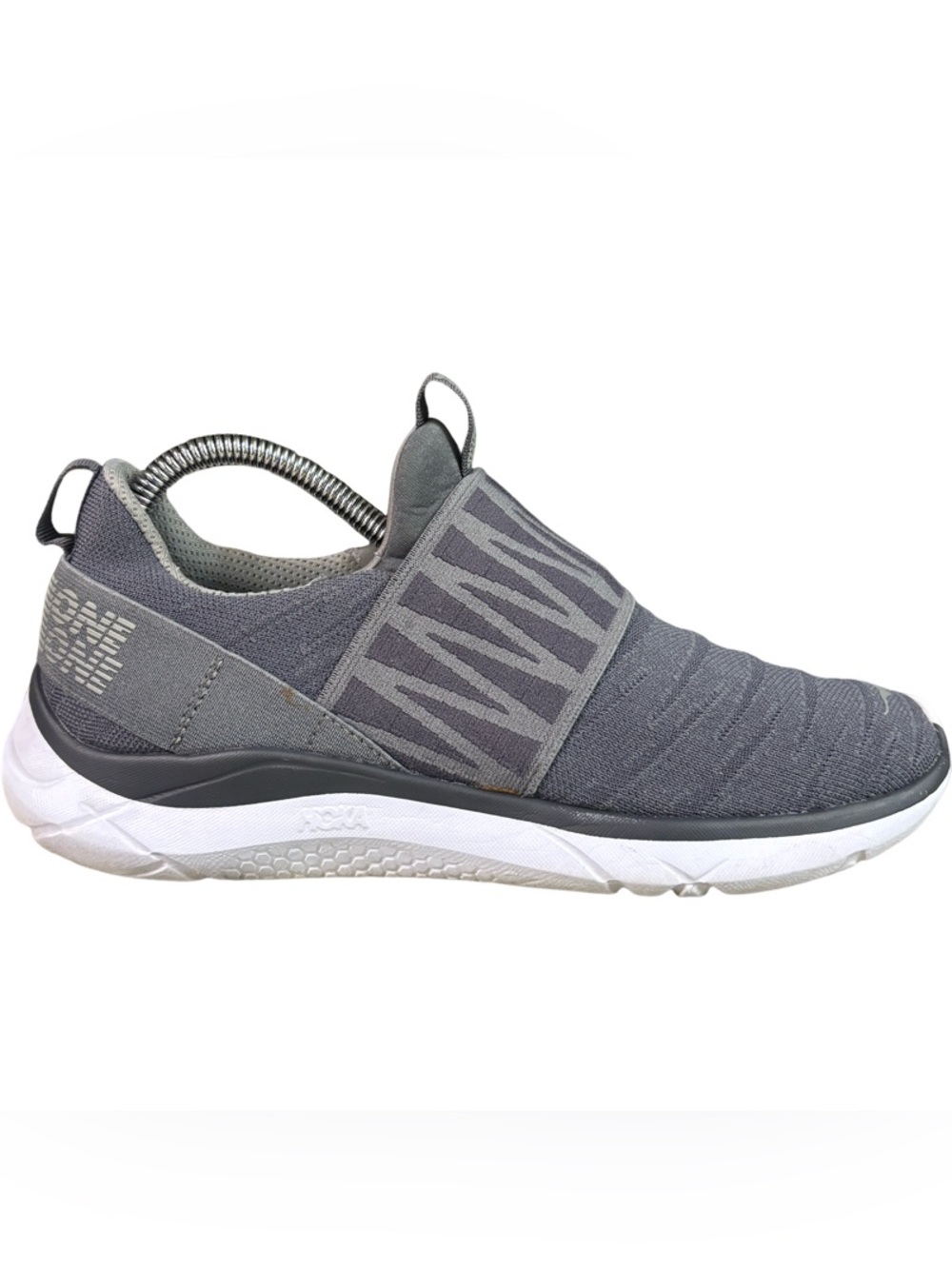 Hoka One One HUPANA Slip On Sz 8 Athletic Running Sneaker Grey Women's - Picture 2 of 8